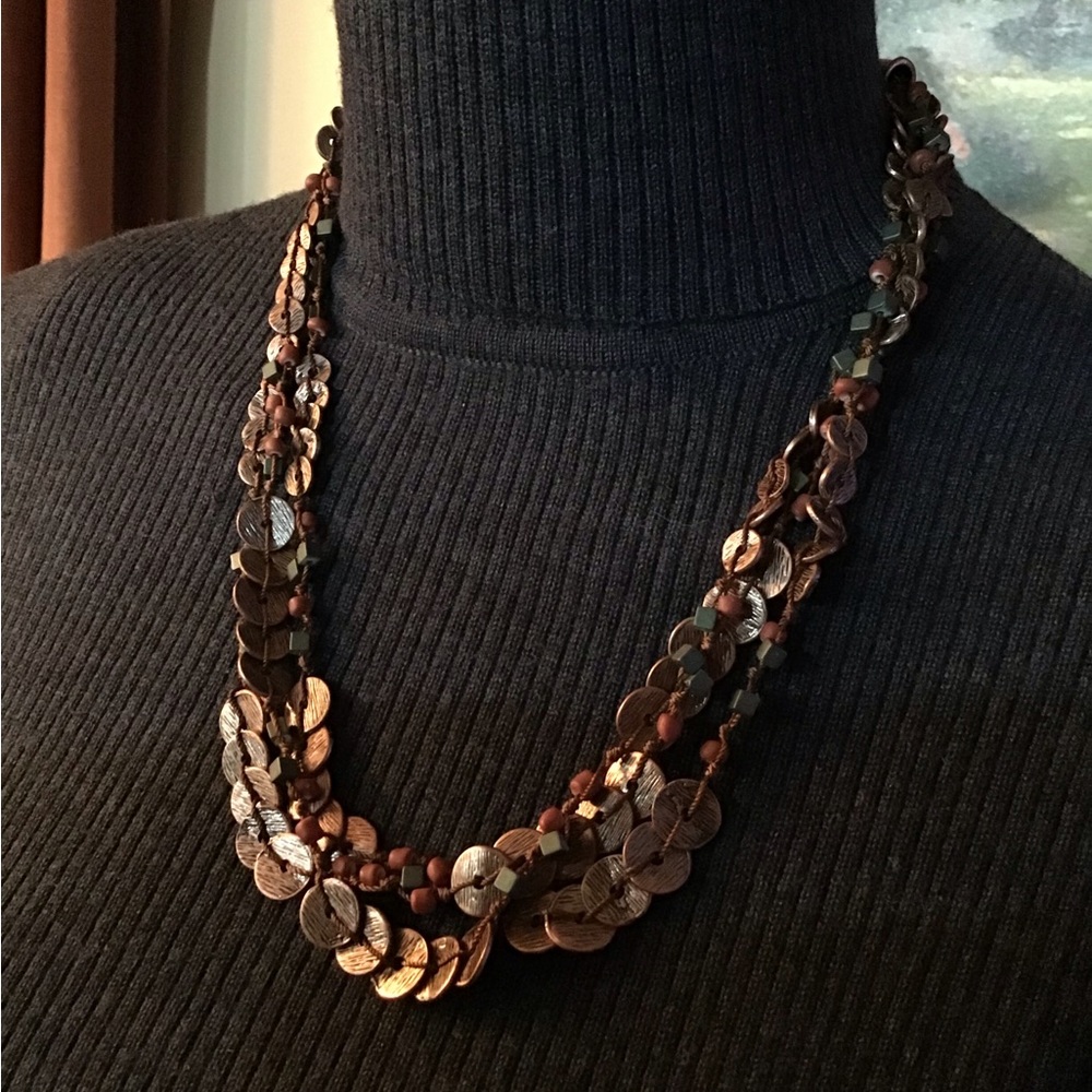NWOT Beautiful Coldwater Creek warm Earth tone necklace